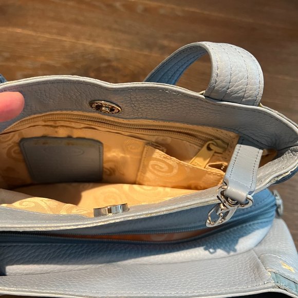 Light Blue Leather Brighton Purse with bow - Picture 5 of 6